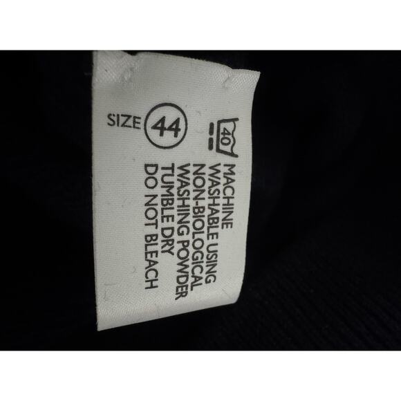 Peter Scott Sweater Vest Mens Size 44 Navy Blue 100% Lambswool V Neck Scotland - Picture 4 of 8